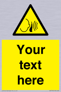 Custom warning sudden loud noise